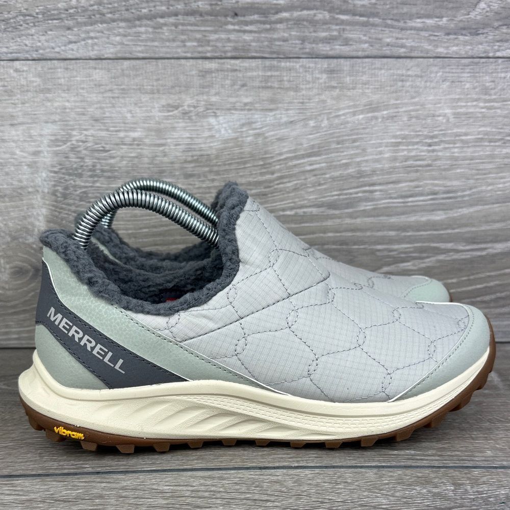 Merrell Antora 3 Thermo Moc Women’s Sz 8 Warm 100gr Quilted Gray Vibram Boots